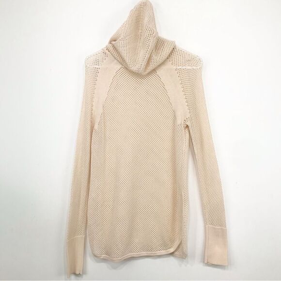 Cabi Cream Open Waffle Knit Summer Beach Tunic Hoodie - Picture 7 of 16